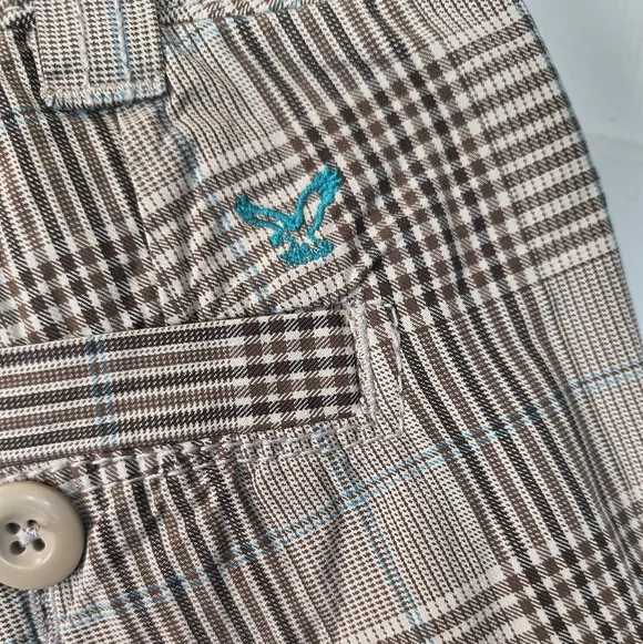 American Eagle Outfitters Brown Plaid Juniors Women's Shorts Size 2 - Picture 4 of 7
